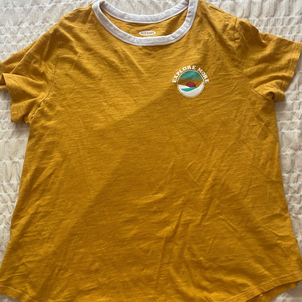Yellow Old Navy “Explore More” Tshirt